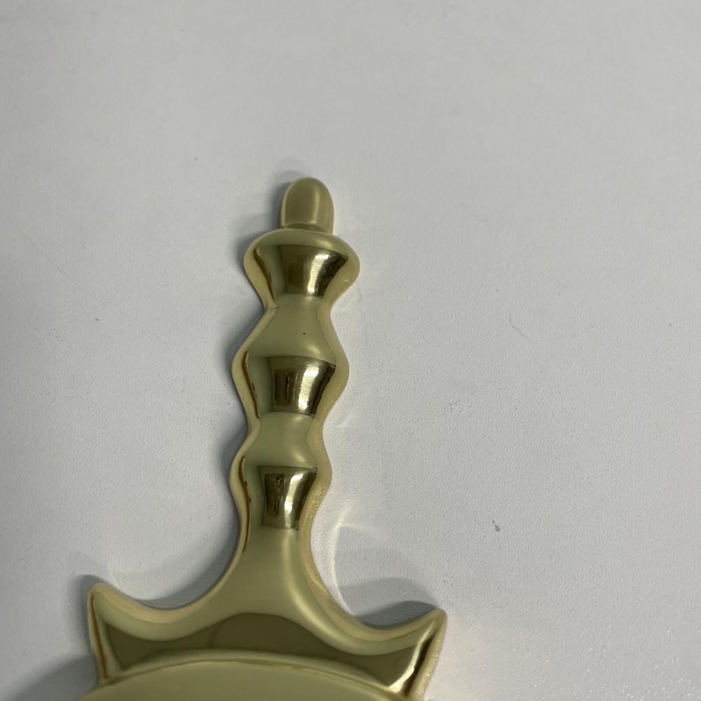 QCAA Solid Brass Door Knocker 7", Polished Brass 1 Pack Open Package