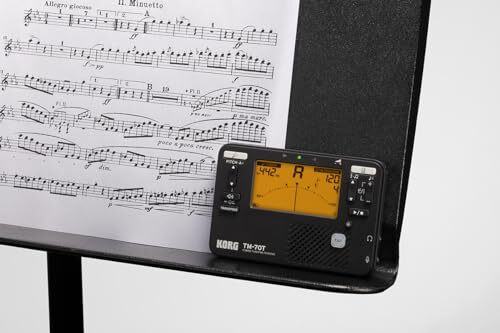 TM70 Black Tuner Metronome Combo with Mic Transpose Function LCD Display