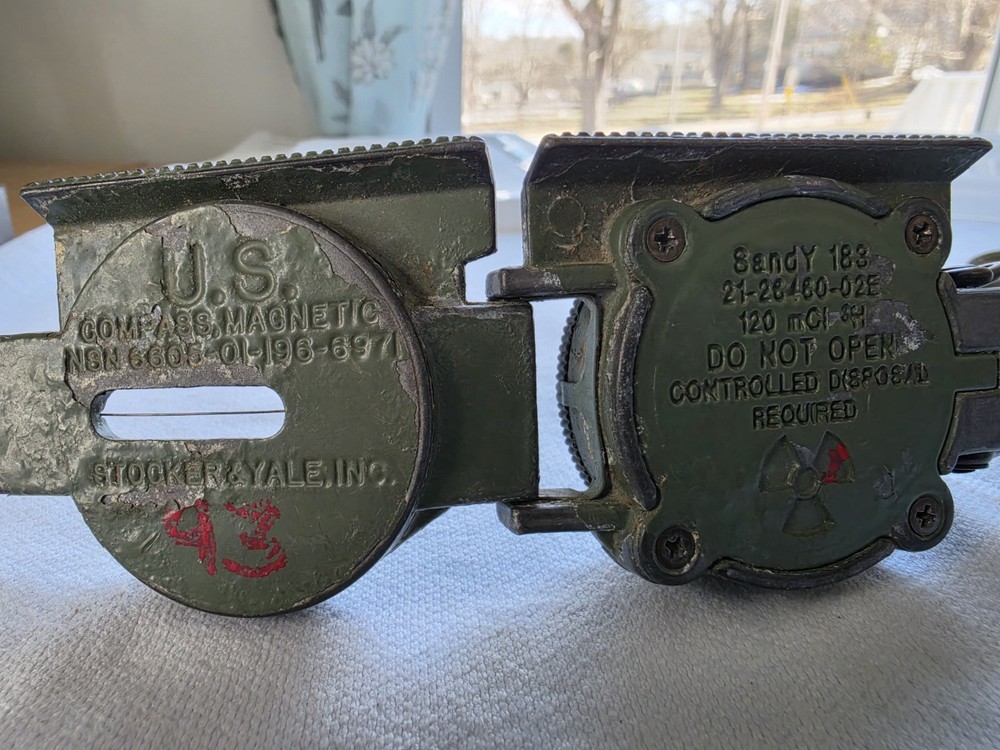 ​Authentic USGI Stocker & Yale (SandY) 183 Lensatic Compass – Confirmed Tritium