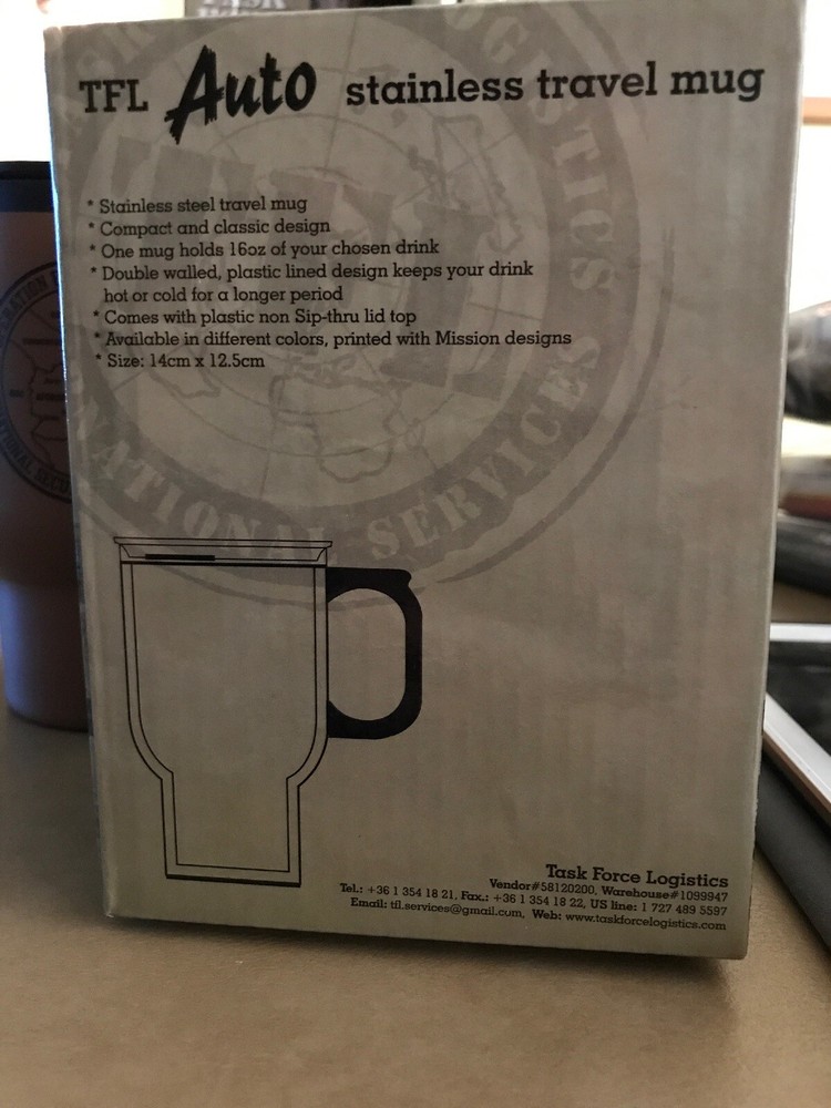 ARMY Operation Enduring Freedom 16 oz Stainless Coffee Mug Security Task Force