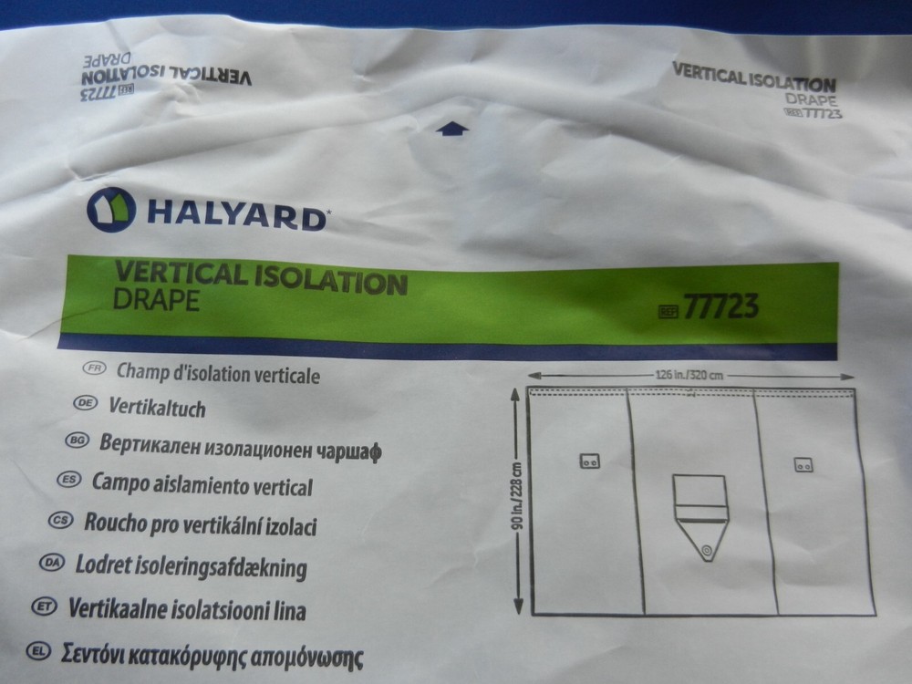 F229 Halyard REF: 77723 Vertical Isolation Drape 90" x 126"