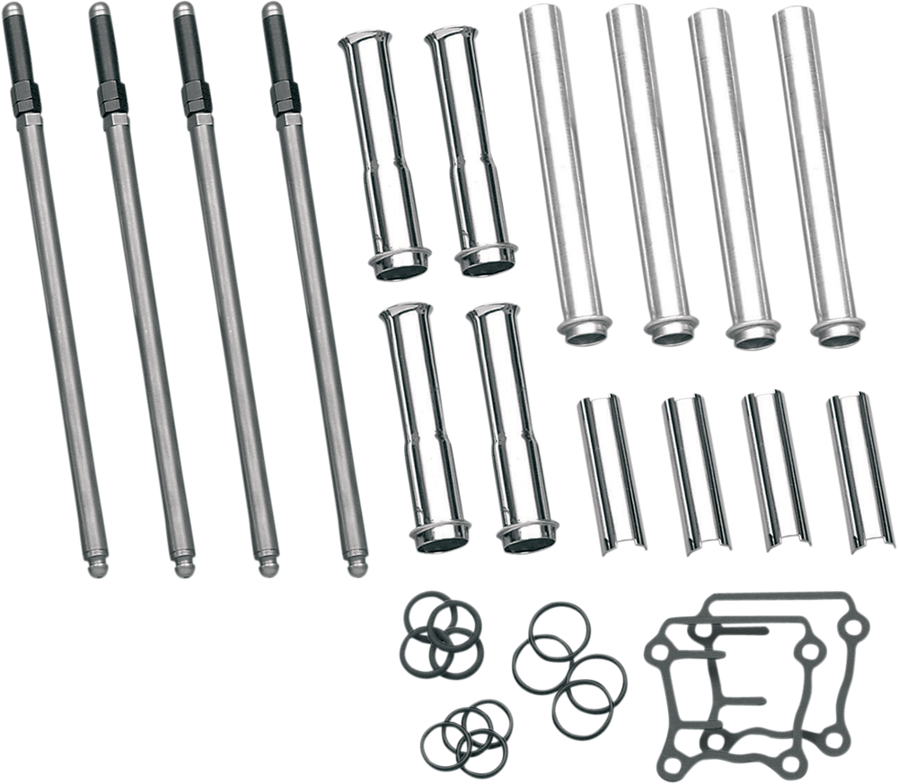 S&S Cycle Adjustable Pushrod Cover Kit With Chrome Covers 935095