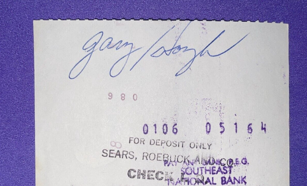 1978 Pittsburgh Pirates: Payroll Check: Gary Hoyle - catcher