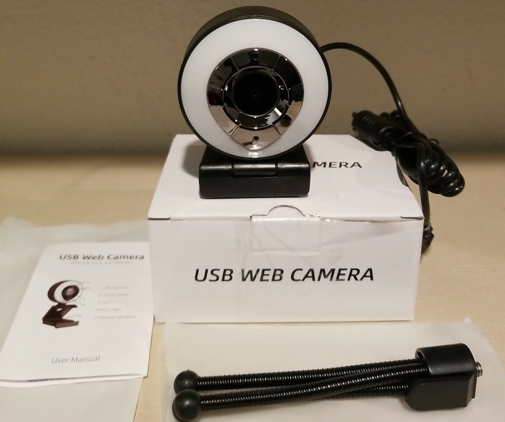 HD USB Web Camera with Clip & Mini Tripod