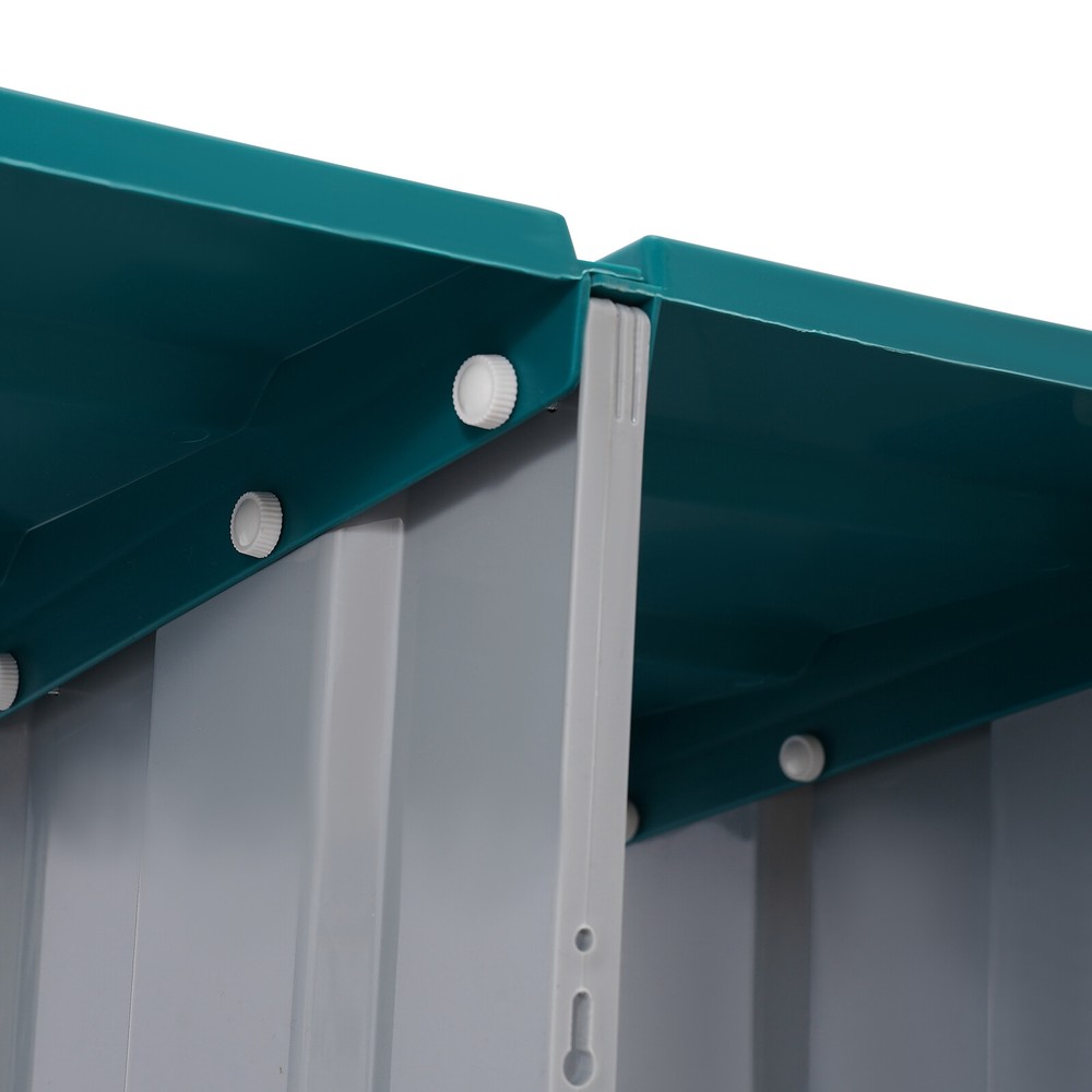 8-grid Green Chicken Nesting Box Chicken Eggs Laying Box with Egg Storage PP