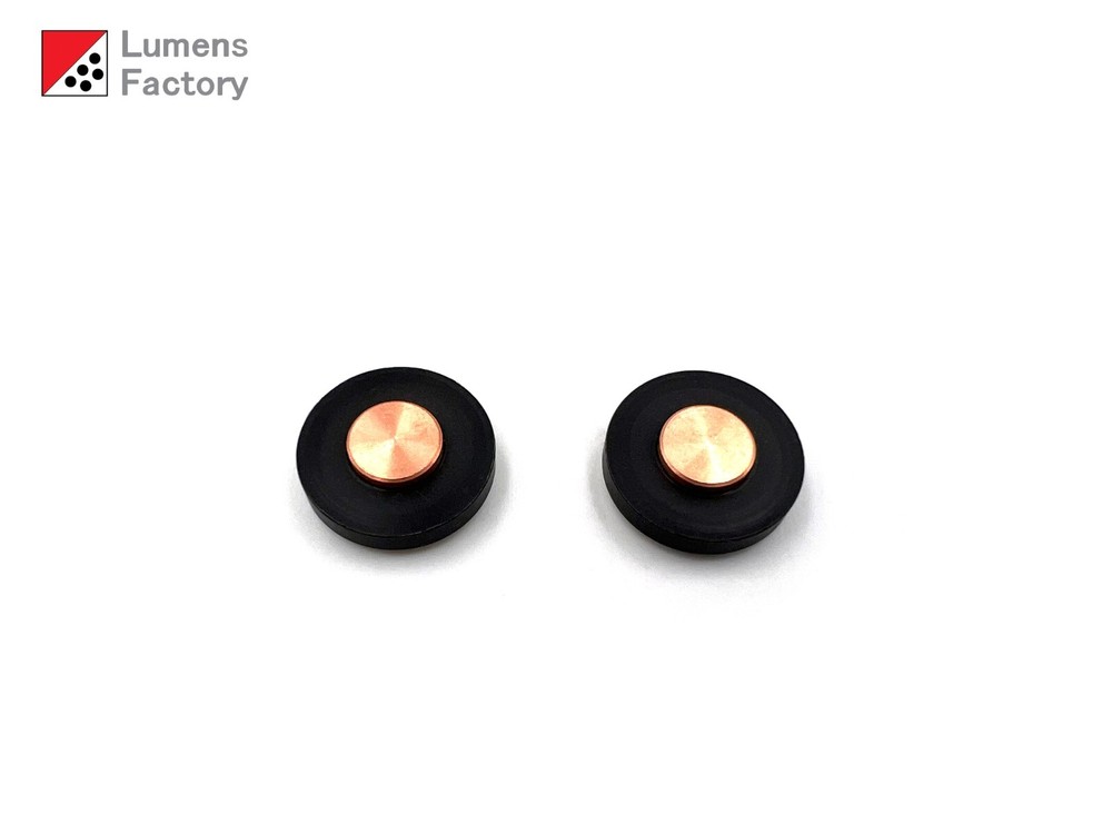 Battery Spacers for Flashlights, Delrin with Solid Copper Core (1 Pair)