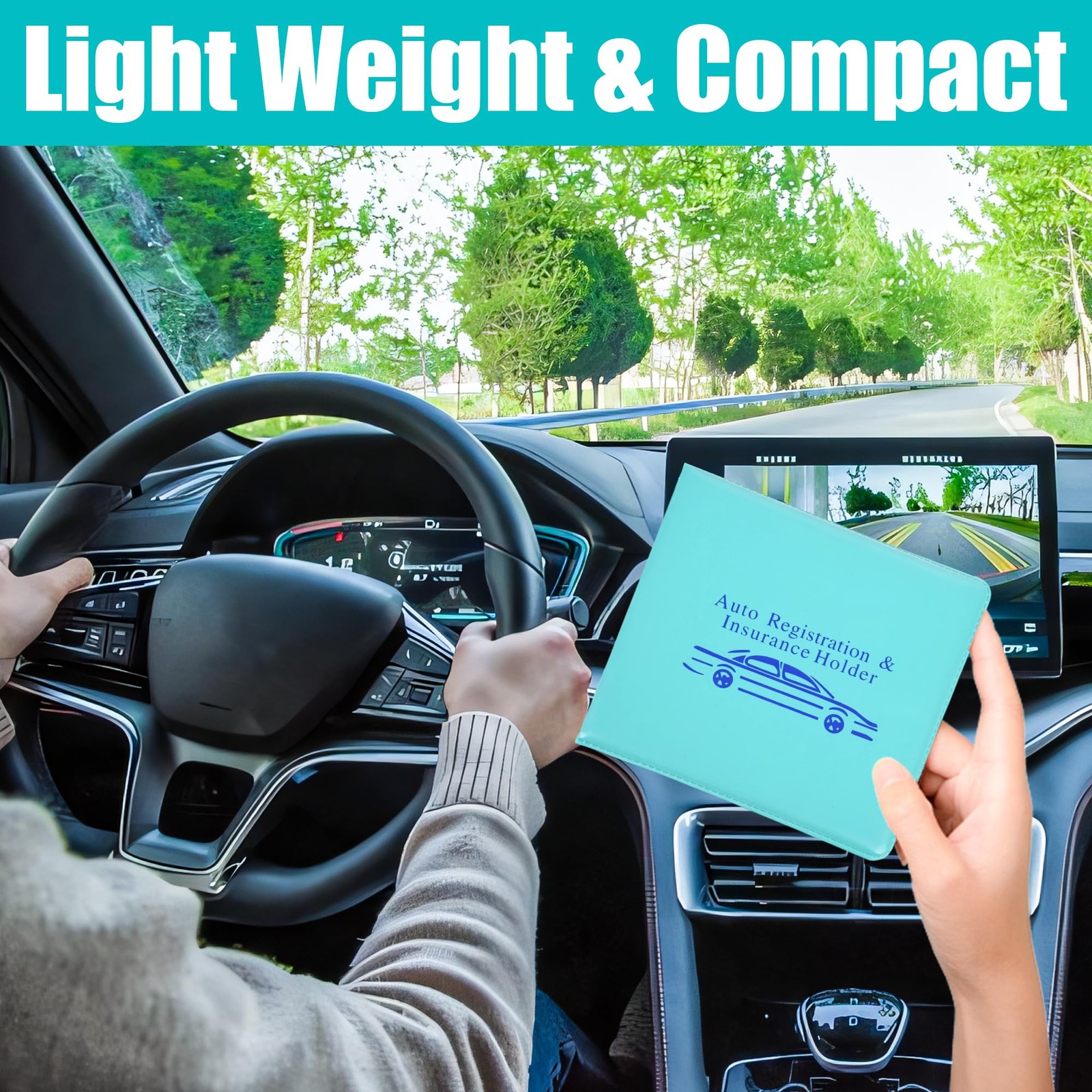 Auto Registration and Insurance Card Holder 2 Packs Car Document ID Holder Gl...