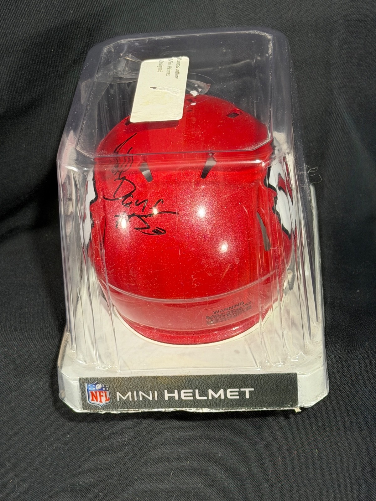 Chiefs Mini Helmet in Case signed by Anthony Davis