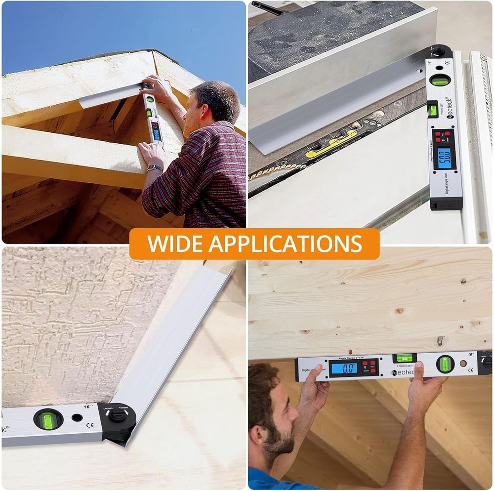 Lightweight Digital Angle Finder with Horizontal and Vertical Leveling Function