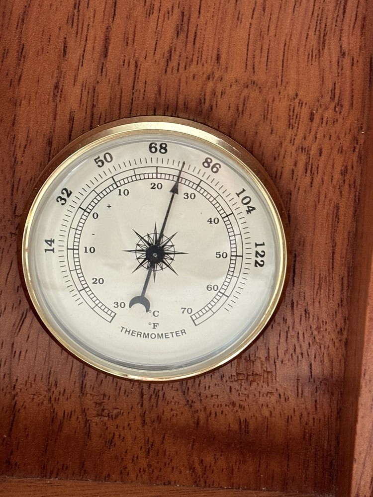 Vintage 2011 Hand Crafted Barometer, Thermometer Wall Hanging