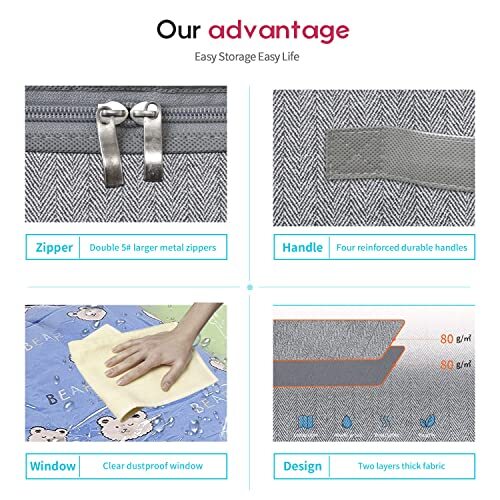 2 Pack Under Bed Storage Containers Closet Storage Organizer Clothes Bins