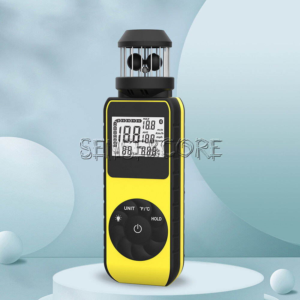 Digital Cup Anemometer Compass Measure Wind Speed Temperature 360°w/Backlight-