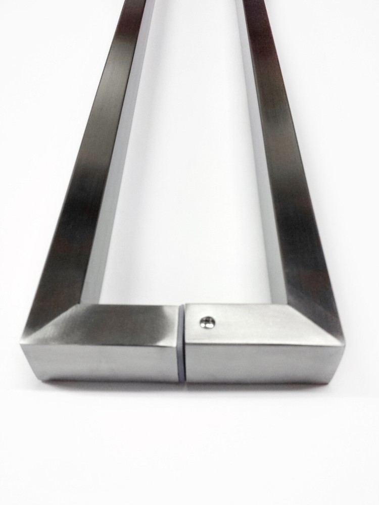 Long Square Rectangle Push Pull Handle for Home Entryway Door, Back to Back Set