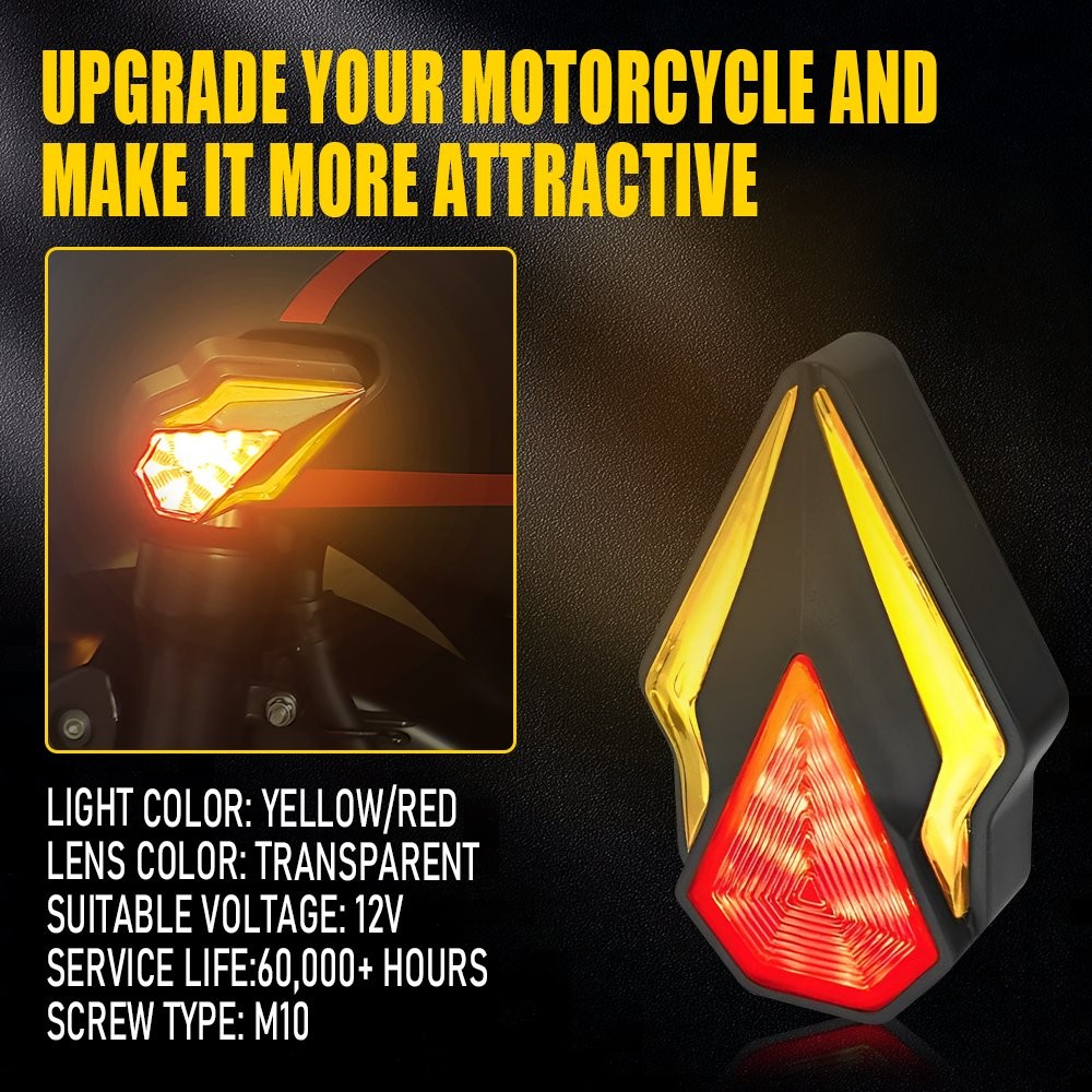 4X Sequential Motorcycle Flush Mount LED Turn Signals Blinker Light Indicator US