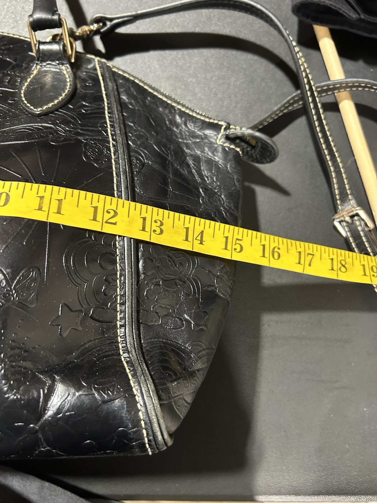 Dooney & Bourke Embossed Leather Disney Sketch Satchel Mickey Mouse Bag Purse