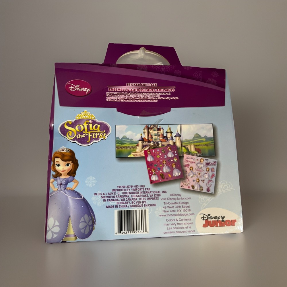 SOFIA THE FIRST SOFIA'S Sticker Fun Pack Disney Jr Reusable Stickers Activity