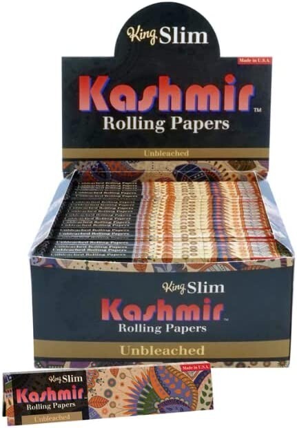 Unbleached Rolling Papers King Size 32 Leaves Pack (25 Pack Box) - Kashmir