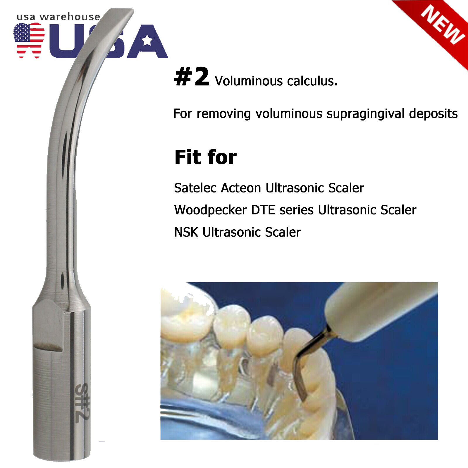 Fit Satelec ACTEON Newtron Handpiece Tips Dental Ultrasonic Piezo Scaler Scaling