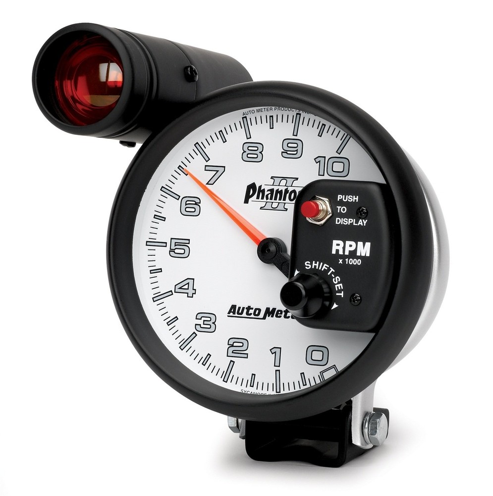 Auto Meter 7599 Phantom II 5" 10000 RPM ShiftLite Tachometer