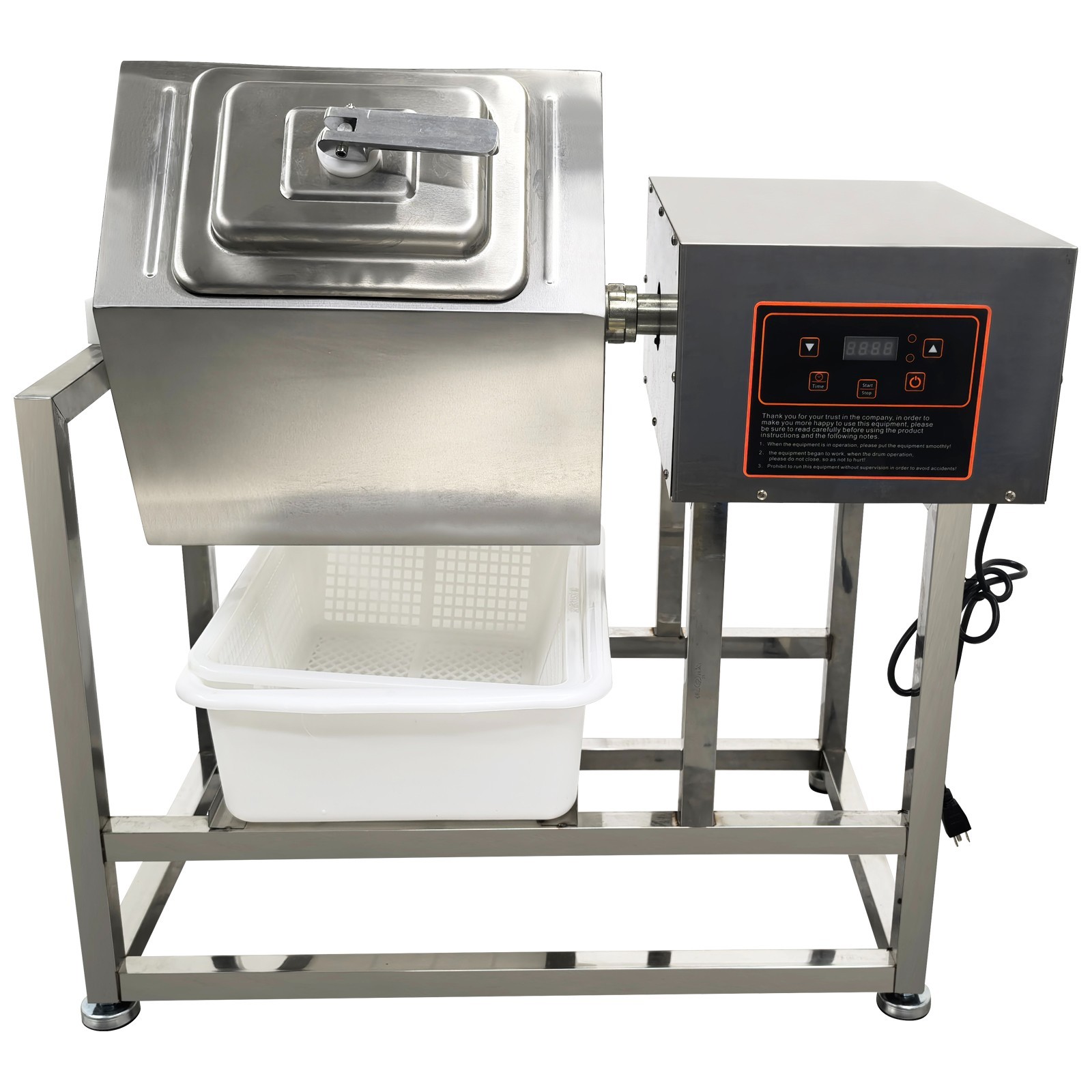 70L Commercial Meat Tumbler Marinator Machine Stainless Steel Electric Food Mari