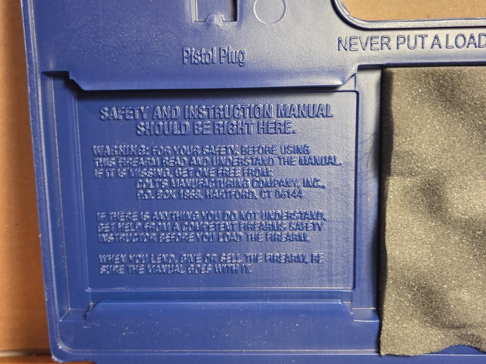 Colt Python Hard Case Factory Box With Cable Lock