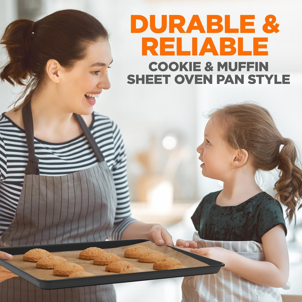 8-Piece Nonstick Stackable Bakeware Set - PFOA, PFOS, PTFE Free Baking Tray Set