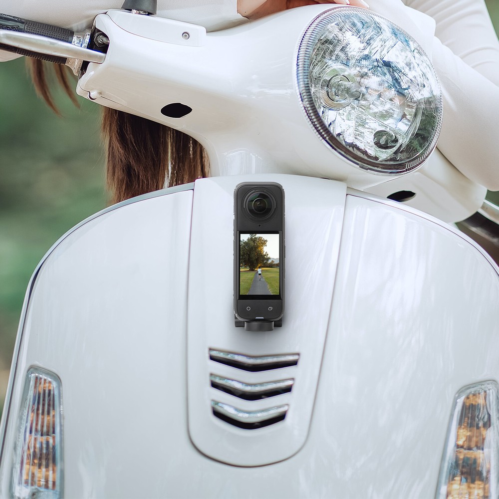 For Insta360 X4 Magnetic Adjustable Angle Base Camera Handle Scene Stand Black