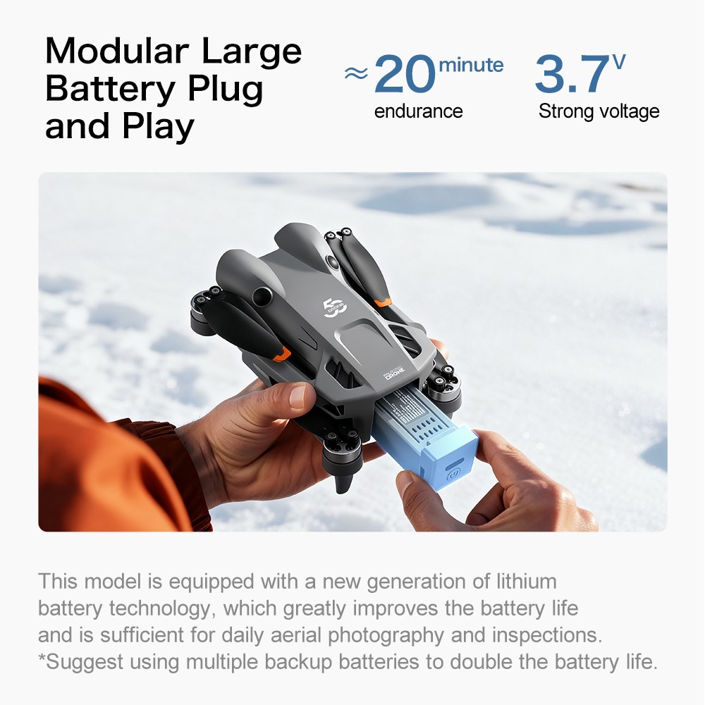 8K Dual Camera Brushless Drone with Screen Remote 5G WiFi Foldable RC Quadcopter