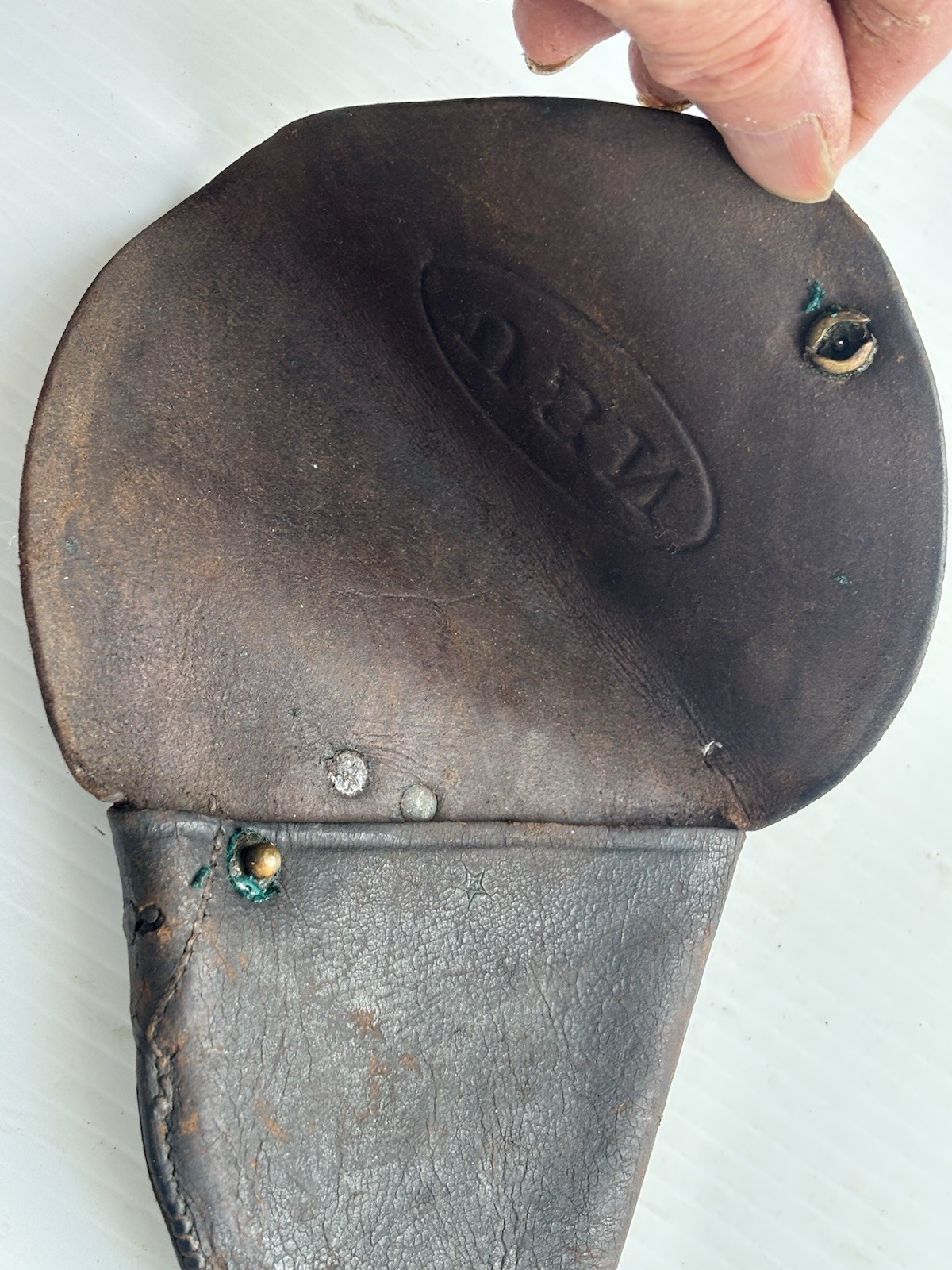 Rare Span Am USN embossed 38 revolver Holster