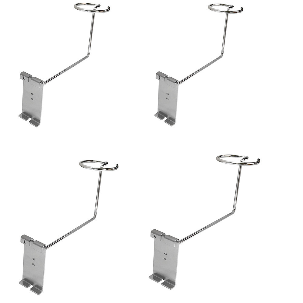 4Pc Chrome Hat Holder for Gridwall Panel Single Cap Display Hook Metal Wire Grid