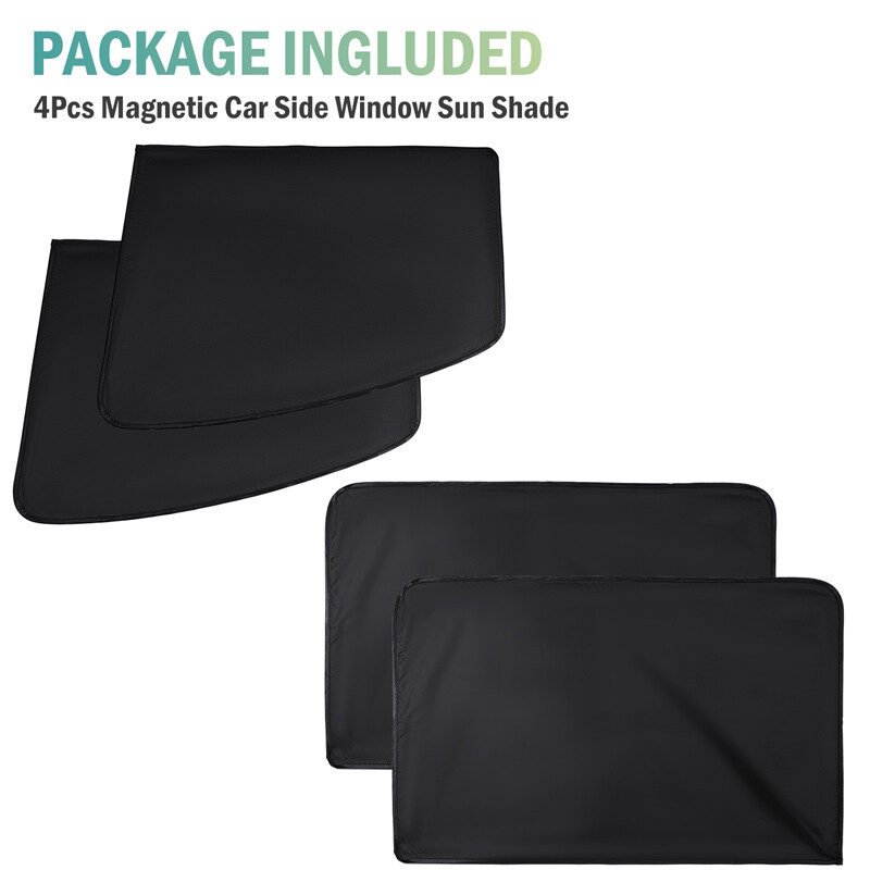 4xMagnetic Car Side Window Sun Shade Thick Cover Visor Shield UV Block Protector