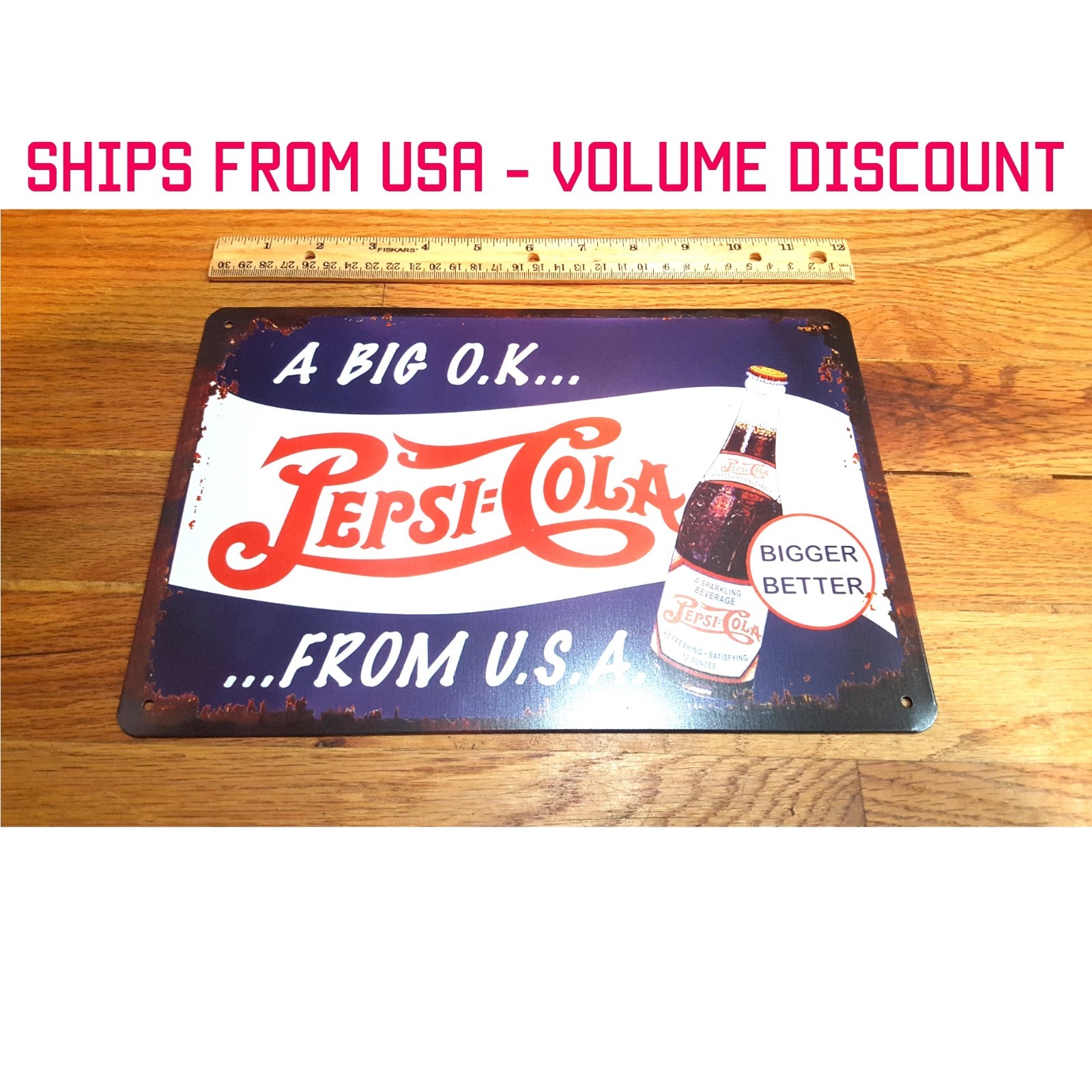 Pepsi Sign Pepsi Cola Tin Sign Pepsi Parking Sign Pepsi Gifts Pepsi Gift Idea