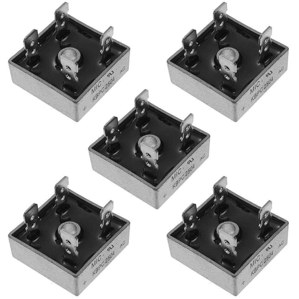 Bridgold 5pcs KBPC2504 2504 Bridge Rectifier Diode, Single Phase,Full 5 Piece