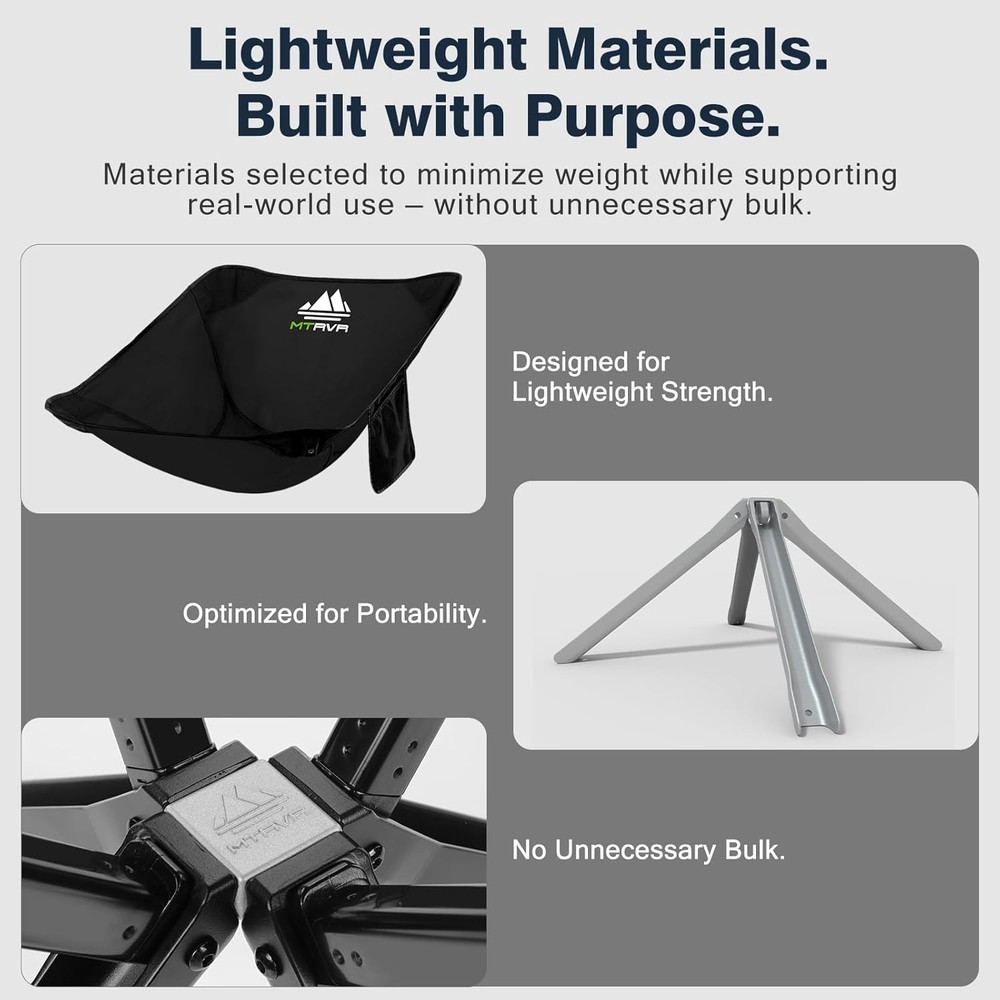 Folding Camping Chair Compact Beach Quick Setup Stable