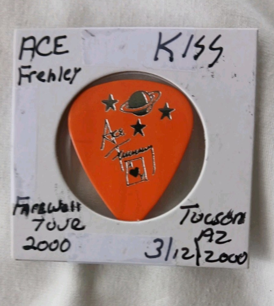 Kiss Ace Frehley Guitar Pick Farewell Tour 2000 Tucson Arizona March 12, 2000