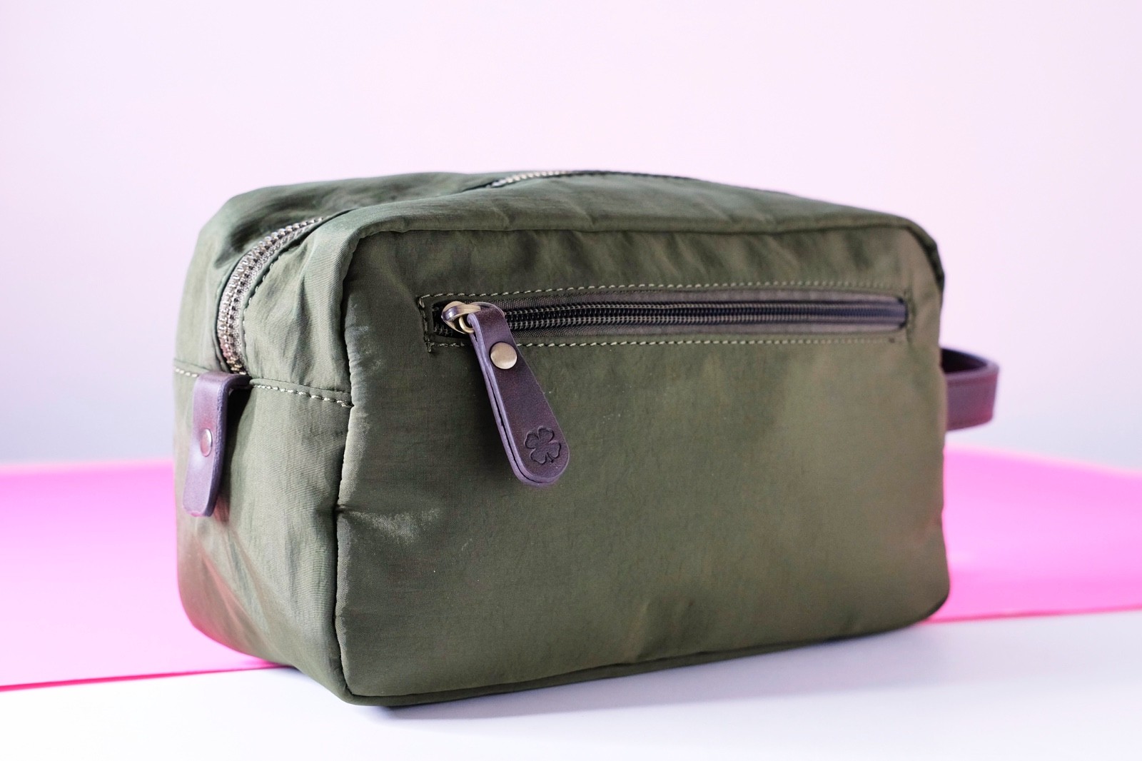 Lucky Brand Organizer Bag Travel Pack Toiletry Dopp Kit Olive Green