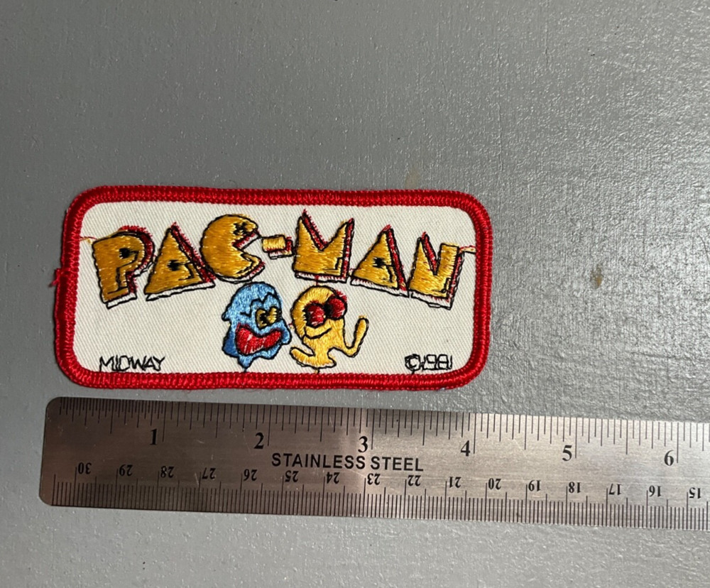 Vintage PAC-MAN Embroidered Patch 1981