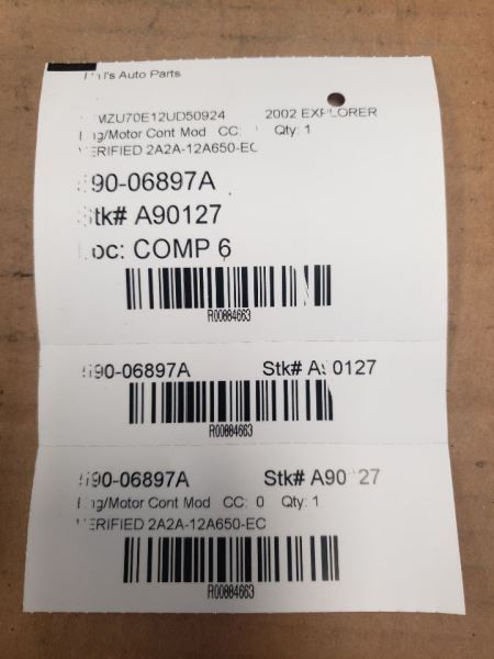 Engine ECM Electronic Control Module 2 Door Sport Pkg Fits 02 EXPLORER 884663