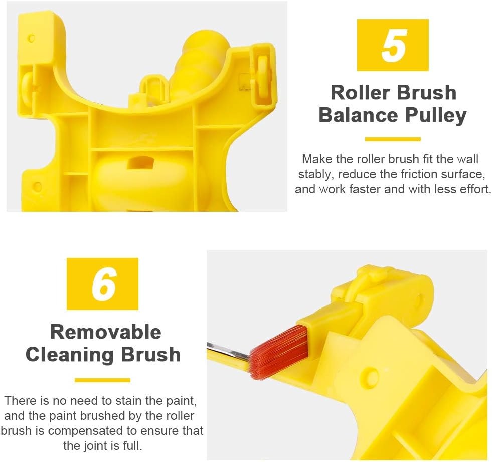 Multifunctional Clean-Cut Paint Edger Roller Brush Safe Tool Wall Corner Ceiling