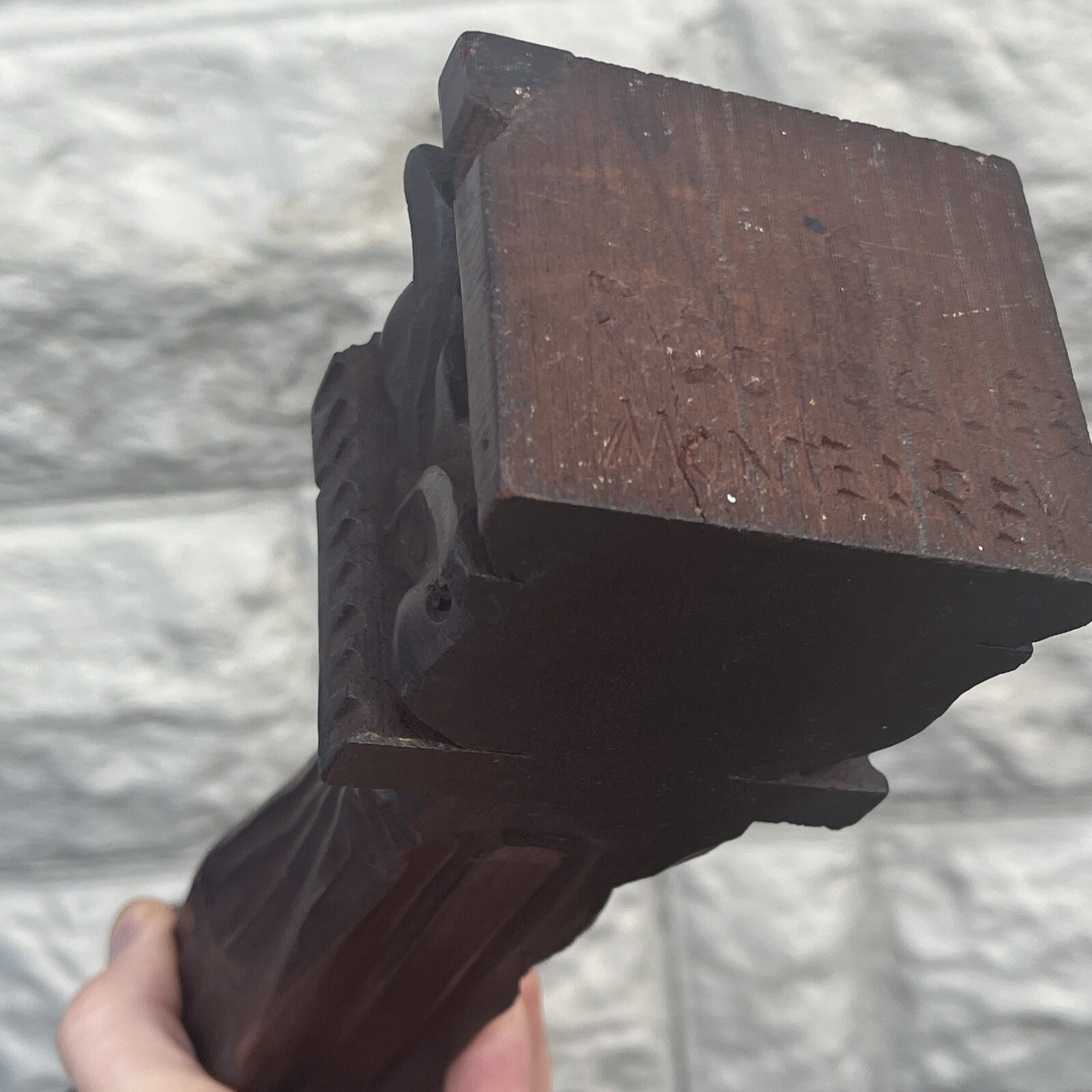 Vintage Saint Dominic Statue Hand Carved Mexico Monterrey Artist Signed 20”