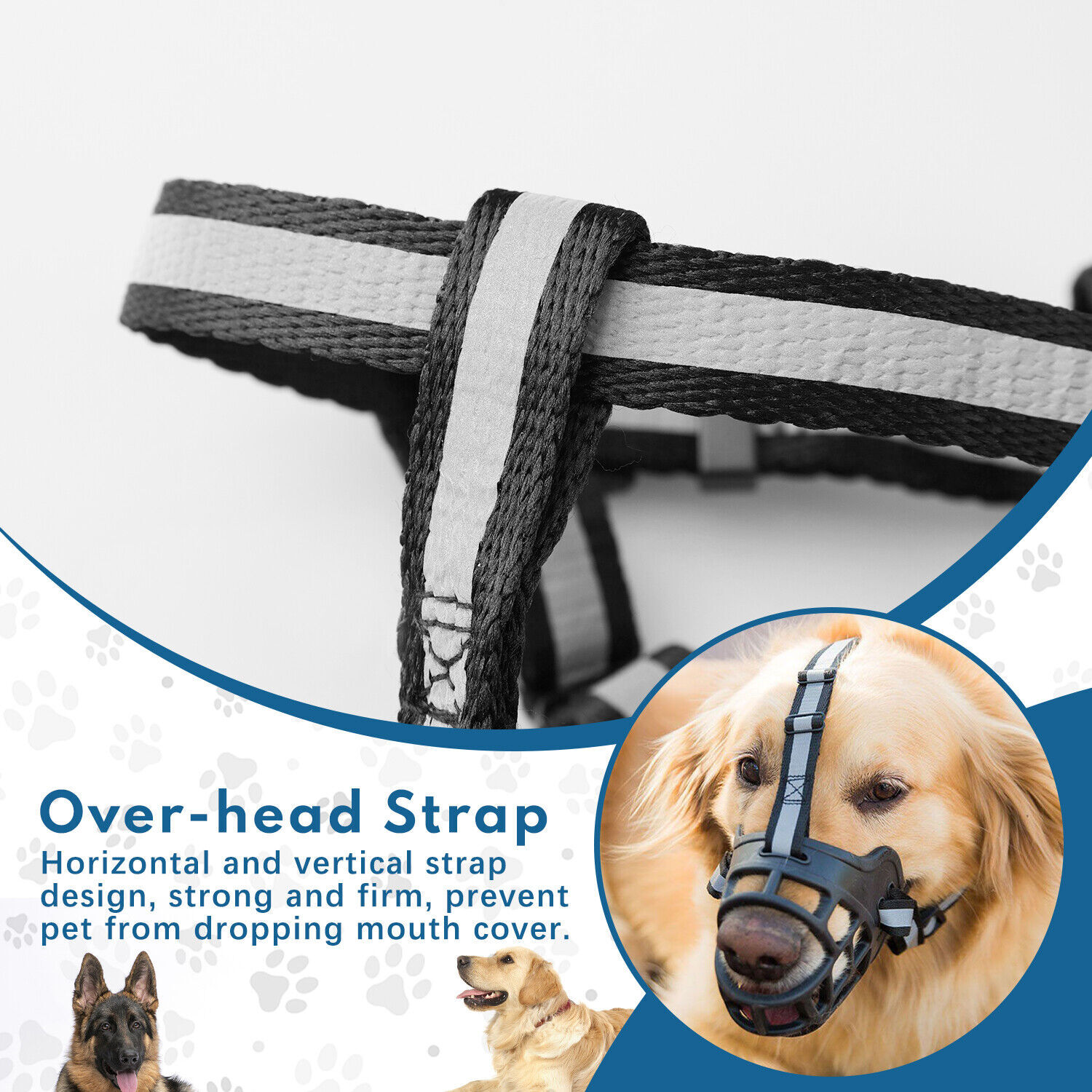 Adjustable Dog Muzzle Silicone Breathable Strong Basket Dogs Mouth Muzzles USA