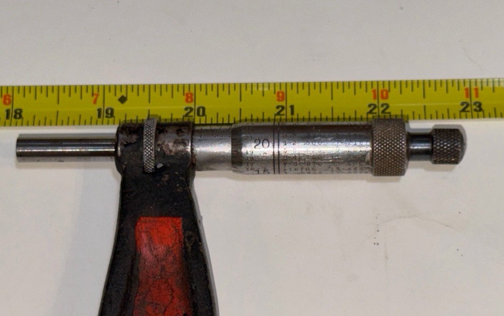 Starrett 16” – 17” Outside Micrometer #436 Locking Ratcheting