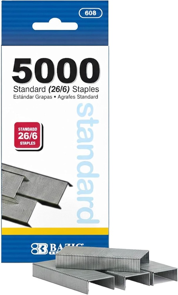 BAZIC 5000 Ct Standard Staples