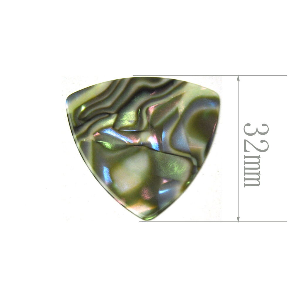 Celluloid 346 Rounded Triangle Guitar Picks Plectrums 0.71mm 100Pcs Abalone