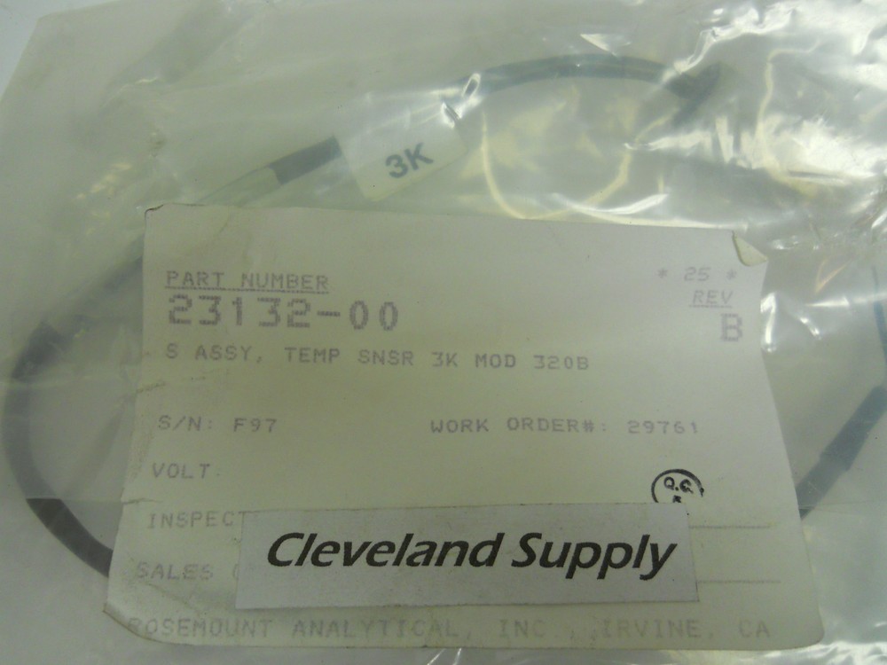 ROSEMOUNT ANALYTICAL 3K TEMPERATURE SENSOR 320B P/N 23132-00  NEW IN PACKAGE