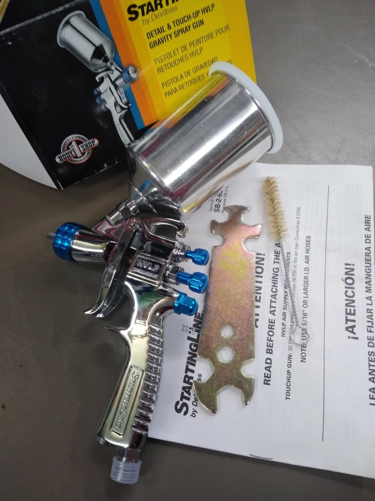 DEVILBISS STARTINGLINE PROFESSIONAL HVLP TOUCH UP GRAVITY GUN💲LOOK SAVE💲NEW