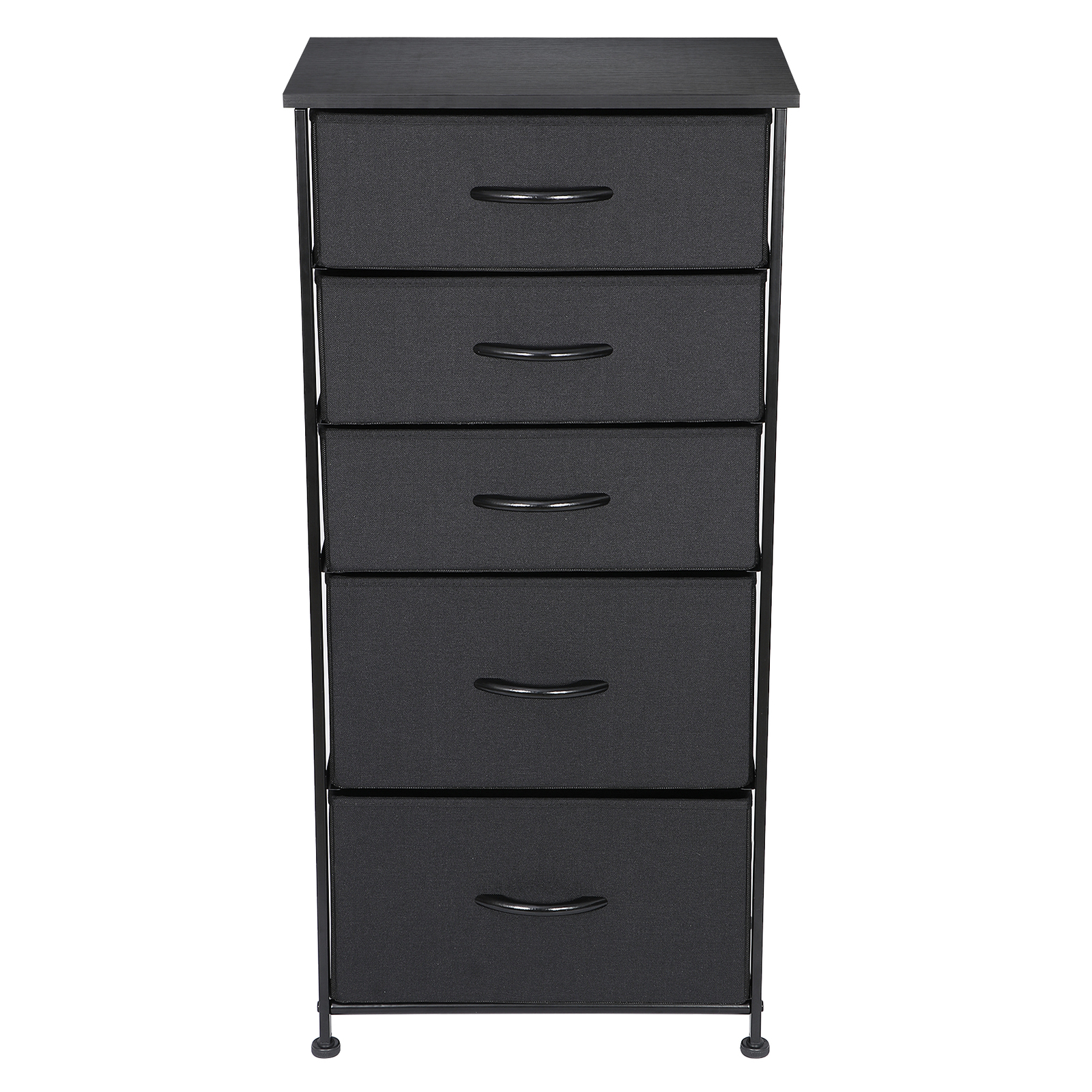 Fabric Dresser W/5 Drawer Storage Chest Tower Cabinet Organizer Unit for Bedroom