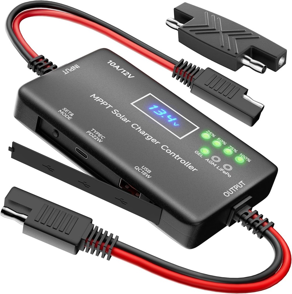 Multi-Device Charging Power Solar Controller - Type-C USB