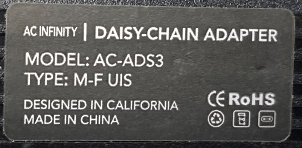 AC INFINITY UIS to UIS DAISY CHAIN - AC-ADS3