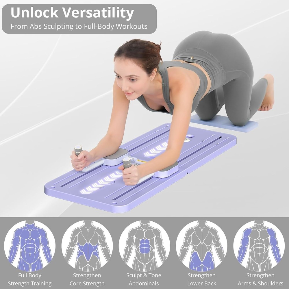 Compact Multi-Purpose Foldable Pilates Board & Reformer Training Set